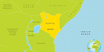 Nairobi Kenia op die kaart