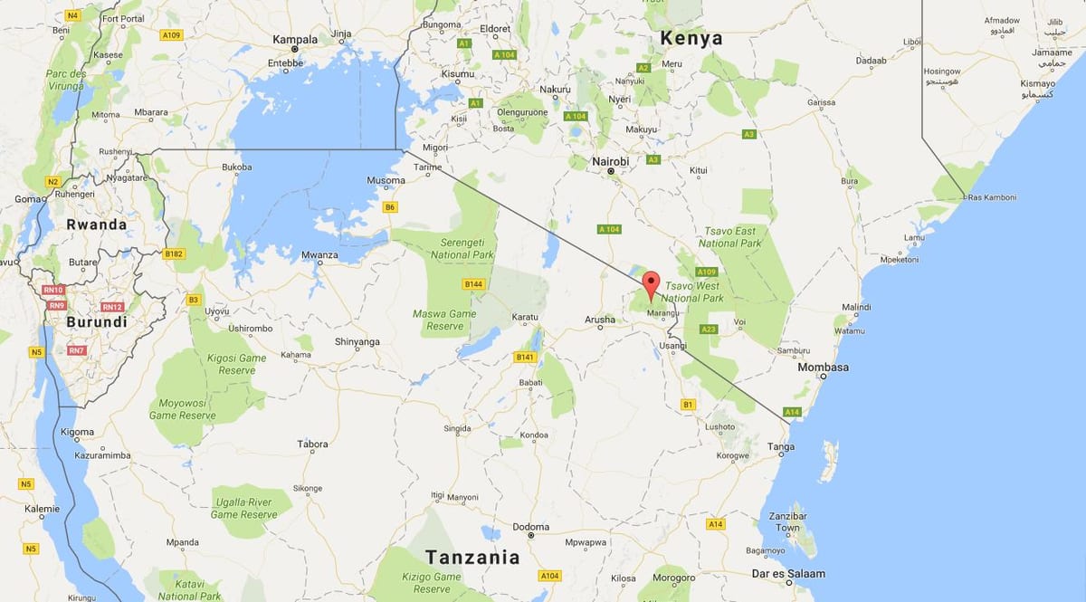 wêreld kaart wat Kenia