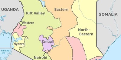 Kenia administratiewe kaart
