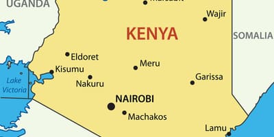 Kaart van Kenia land