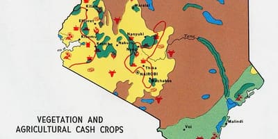 Kaart van Kenia natuurlike hulpbronne