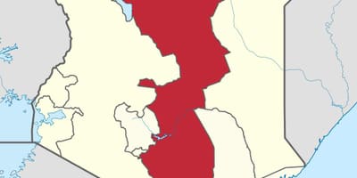 Kaart van die oostelike provinsie Kenia