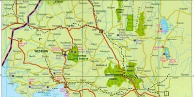 Die westelike provinsie Kenia kaart